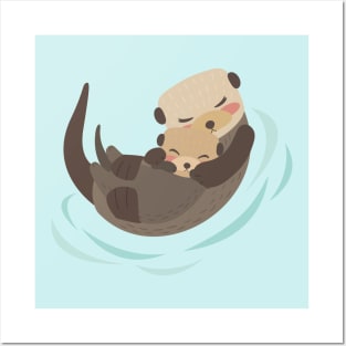 Mother Love - Otters Posters and Art